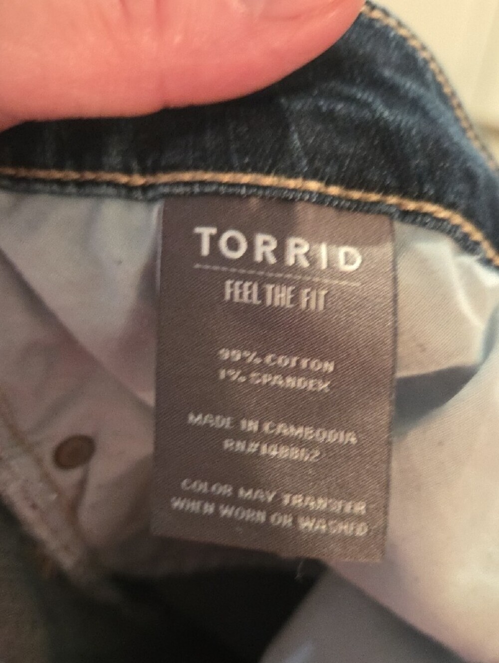 torrid Size 18 Dark Blue Cropped Stretch Jeans - Picture 5 of 5